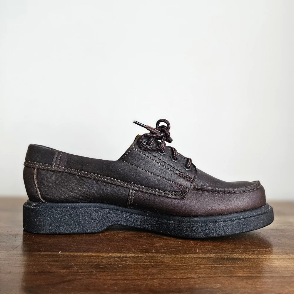 Vintage Eastland USA Genuine Leather Moc Toe Oxford Shoes Brown Men’s 9.5M